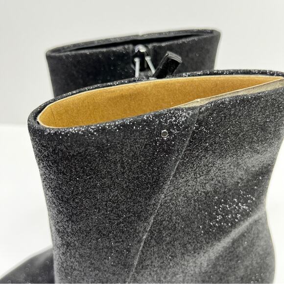 Franco Sarto Vesi heeled ankle boots black sparkle - 7.5 - Picture 6 of 12